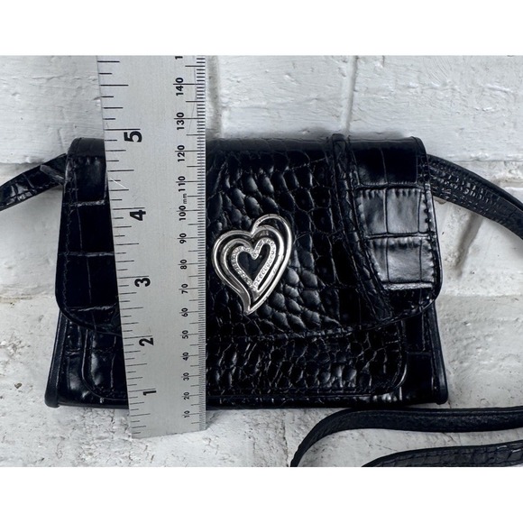Brighton Crossbody Infinity Hearts Jeweled Mini Leather Retired Organizer - Picture 9 of 11
